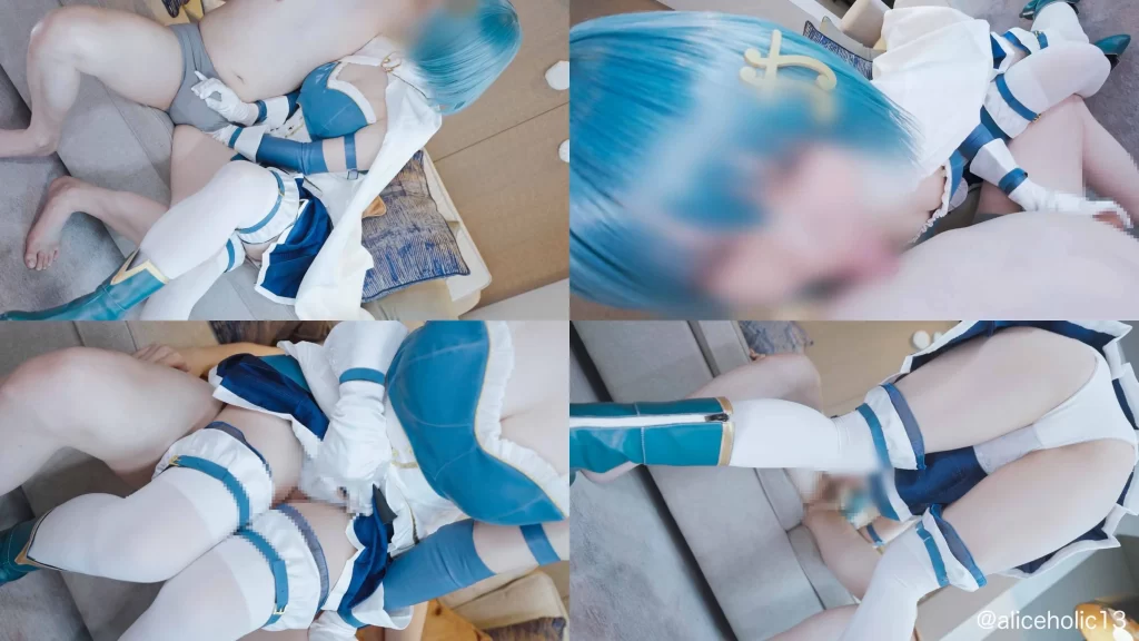 まどマギのさやかの魔法少女コス完全着衣で騎乗位ピストン寸止めされて我慢できずに膣奥中出し射精(ありすほりっく)